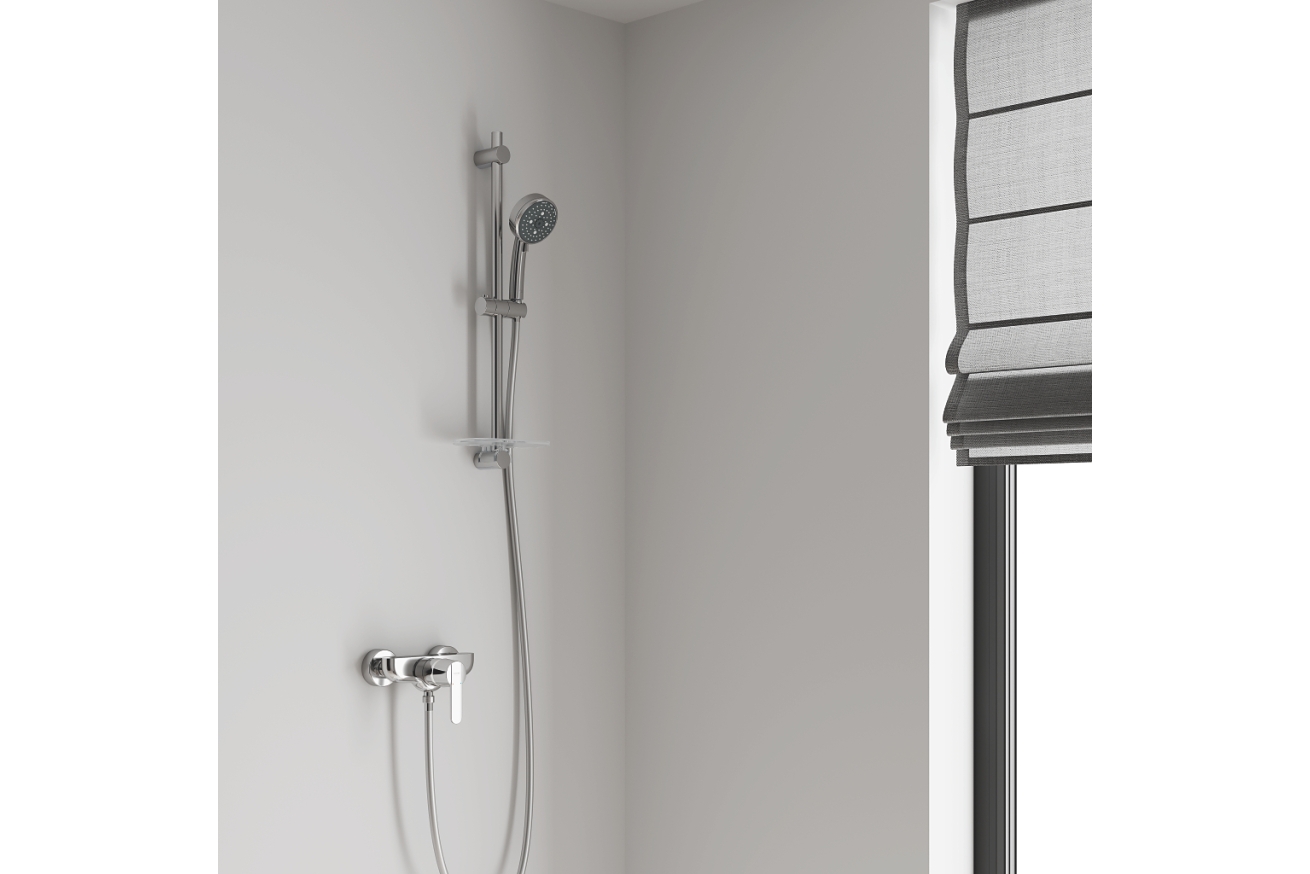 Ручной душ GROHE Vitalio Comfort 100, 3 режима, хром/черный (26092000)