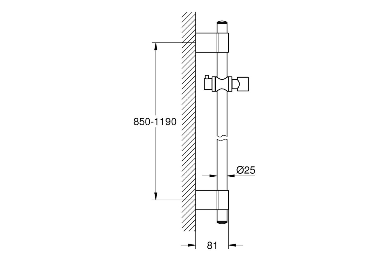 Душевая штанга GROHE Rainshower 1150 мм, хром (27136001)