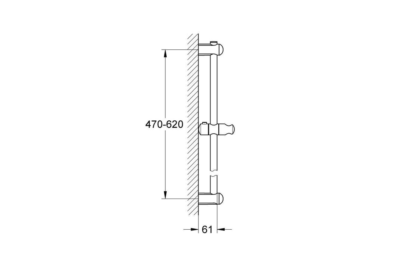 Душевая штанга GROHE Euphoria Neutral 600 мм, хром (27499000)