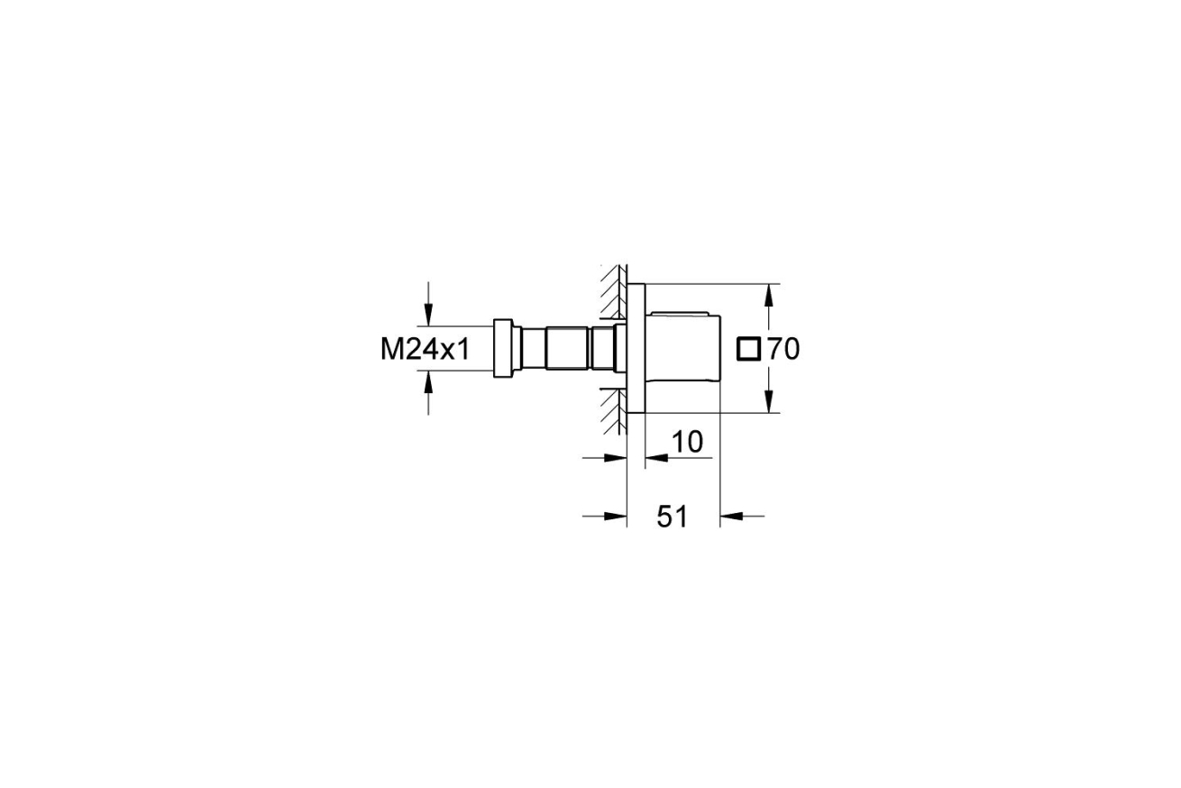 Внешняя часть вентиля GROHE Grohtherm F, хром (27623000)