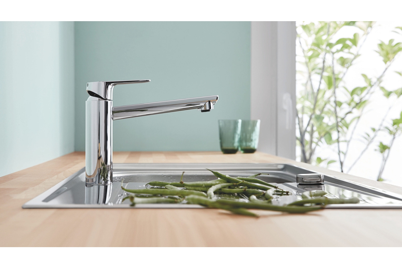 Смеситель для кухни GROHE BauCurve, хром (31715000)