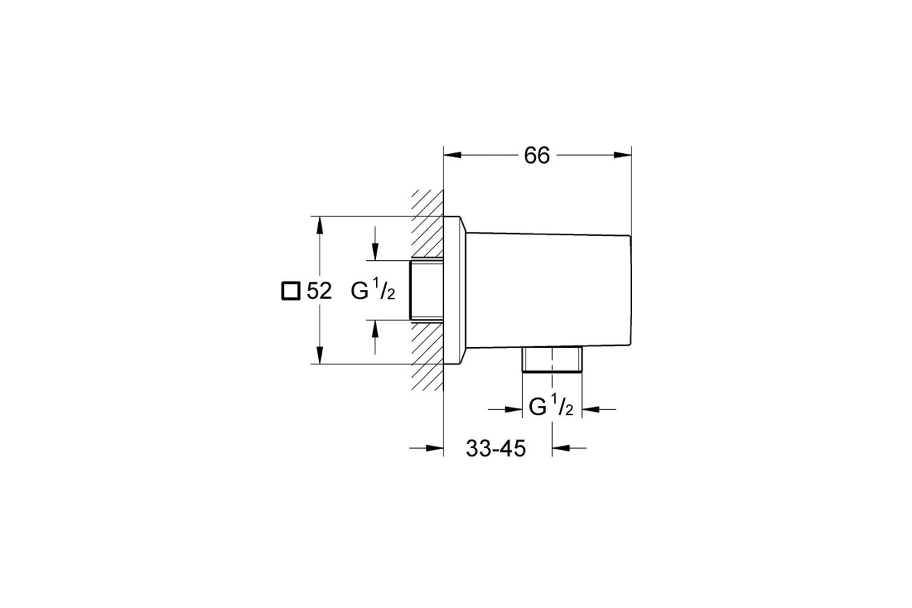 Подключение для душевого шланга GROHE Allure Brilliant, суперсталь (27707DC0)