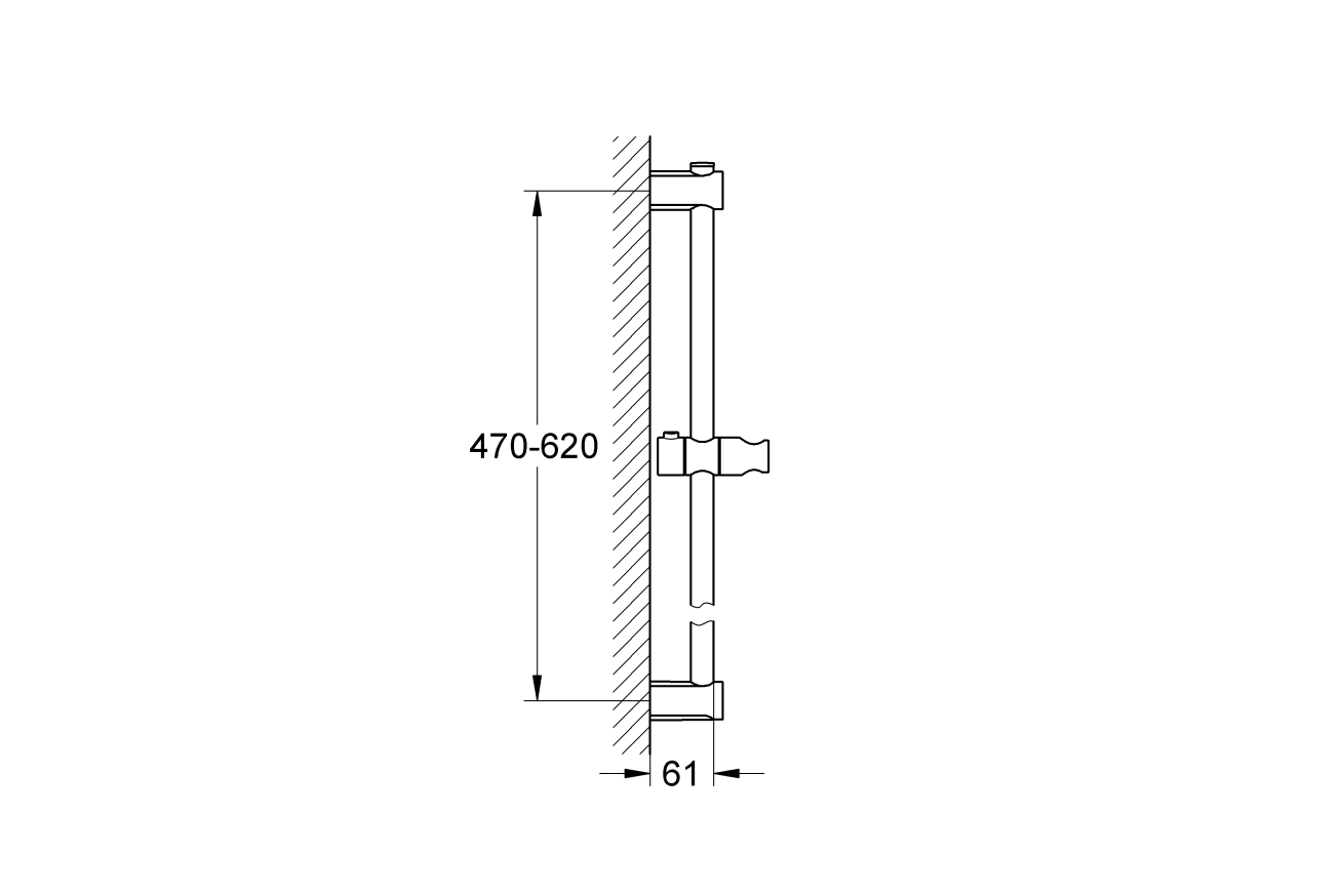 Душевая штанга GROHE Vitalio Art 600 мм (27724000)