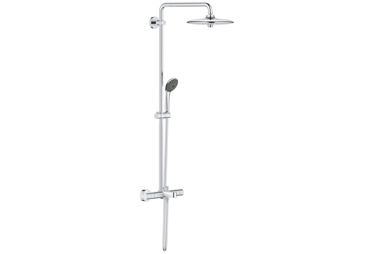 Душевая система GROHE Vitalio Joy 260 с термостатическим смесителем для ванны, хром (27860001)