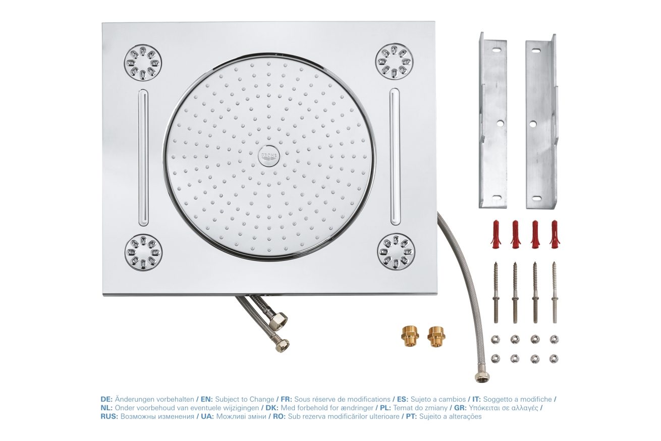 Потолочный душ с 3 режимами, GROHE Rainshower F-Series, хром, (27939001)