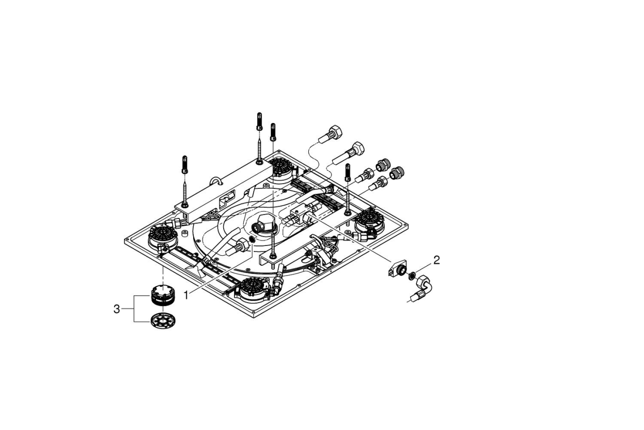 Потолочный душ с 3 режимами, GROHE Rainshower F-Series, хром, (27939001)
