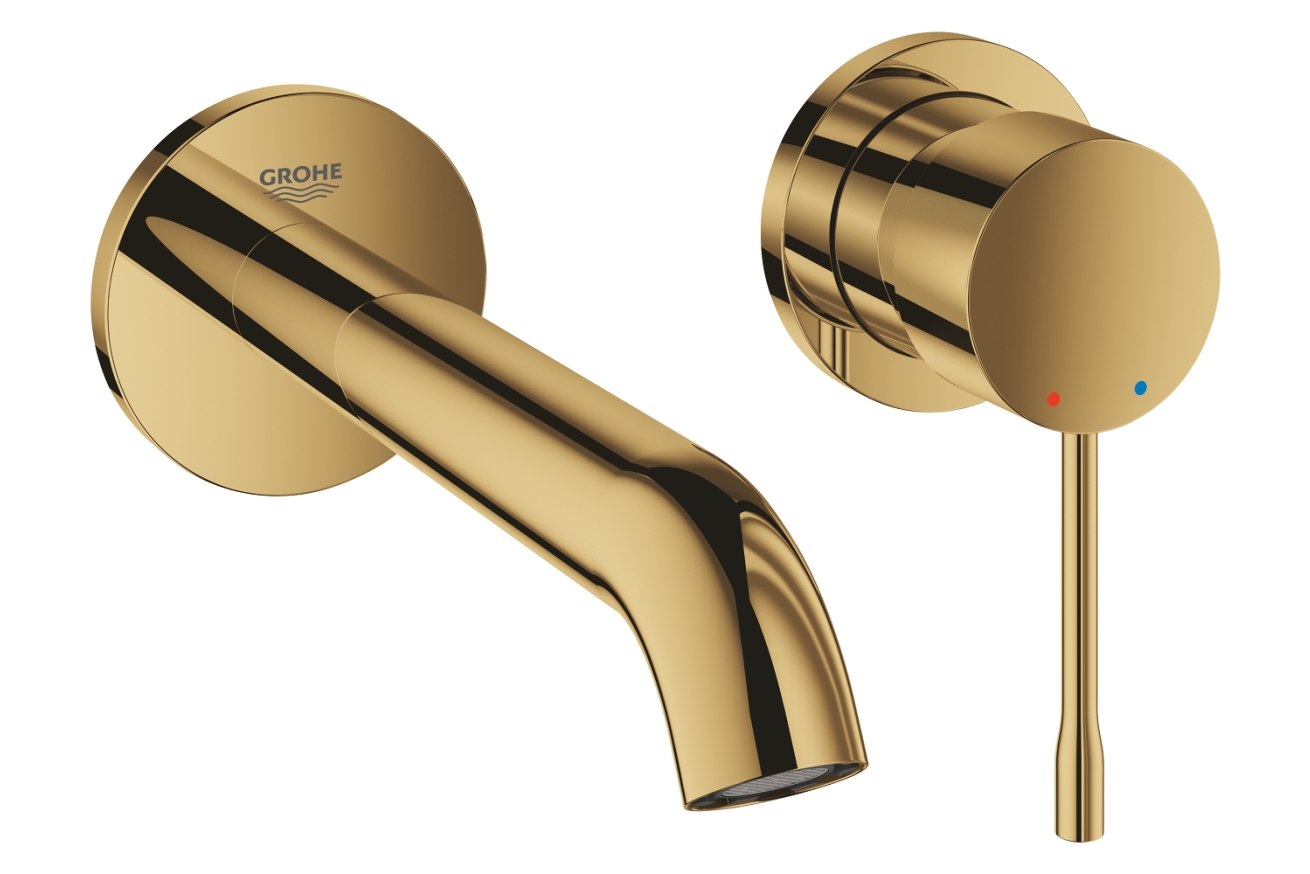 Внешняя часть смесителя для раковины GROHE Essence скрытого монтажа, на 2 отверстия, M-Size, холодный рассвет глянец (29192GL1)