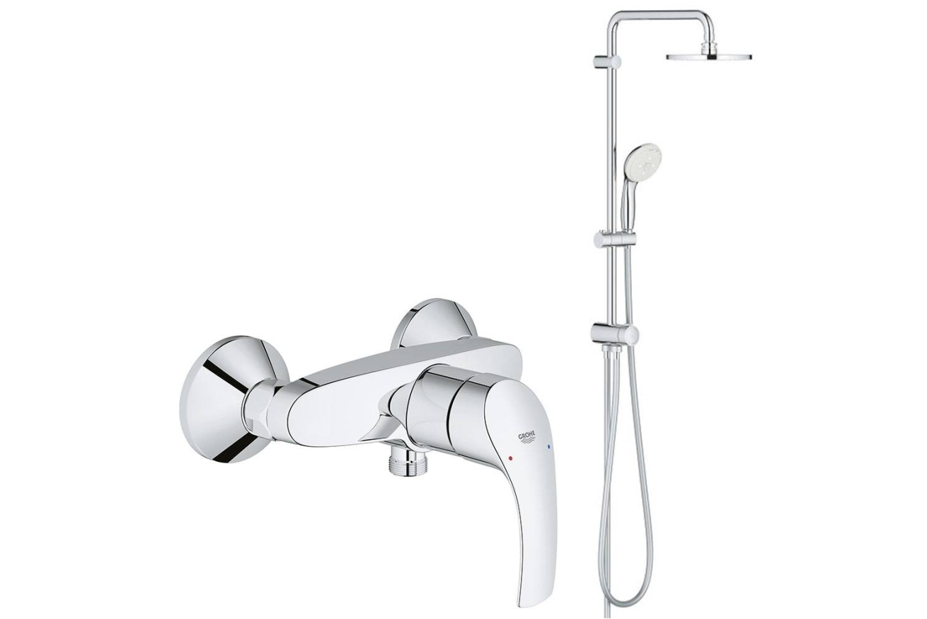 Душевая система GROHE New Tempesta 200 со смесителем для душа, хром (124410)