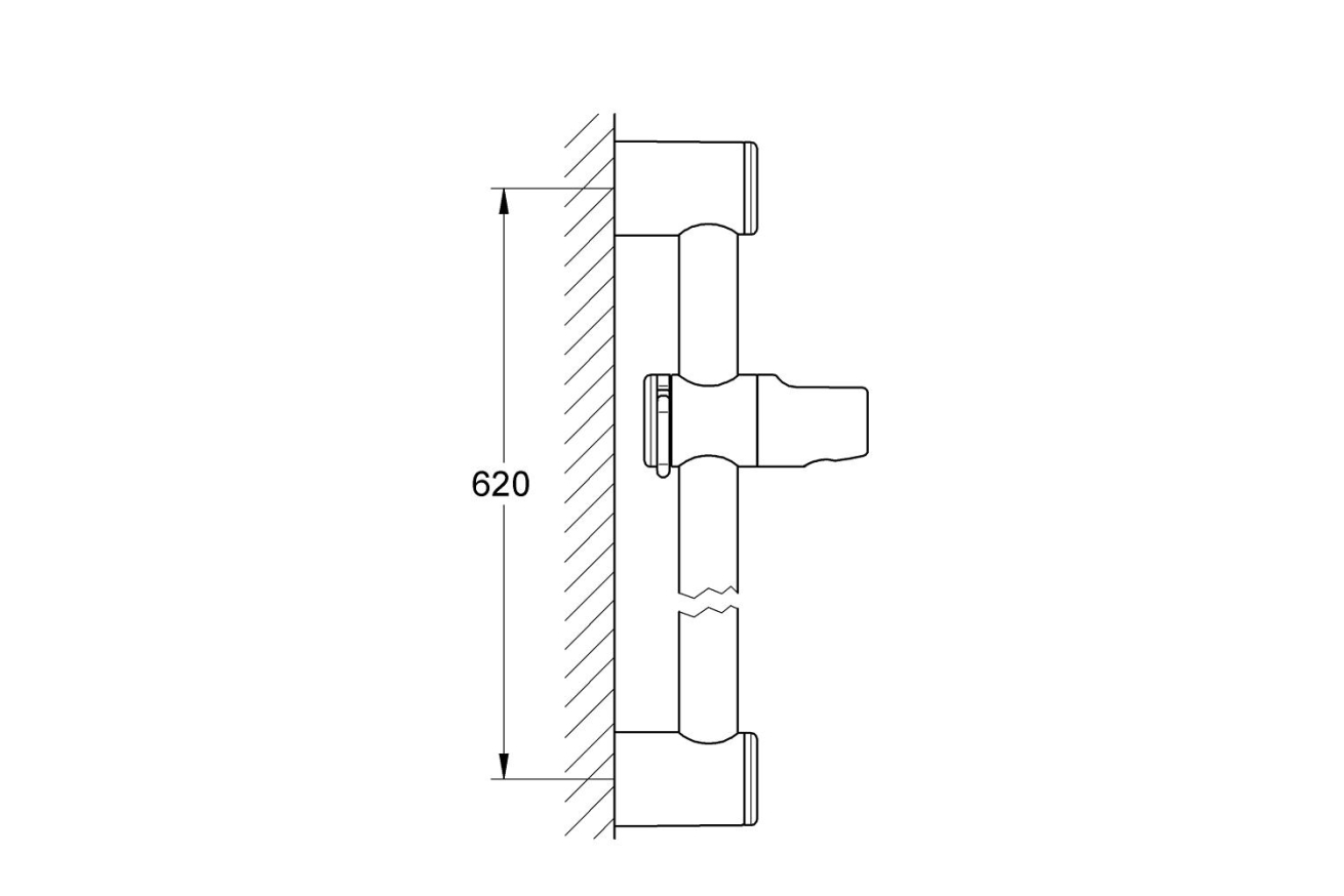 Душевая штанга GROHE Relexa neutral 600 мм, хром (28620000)