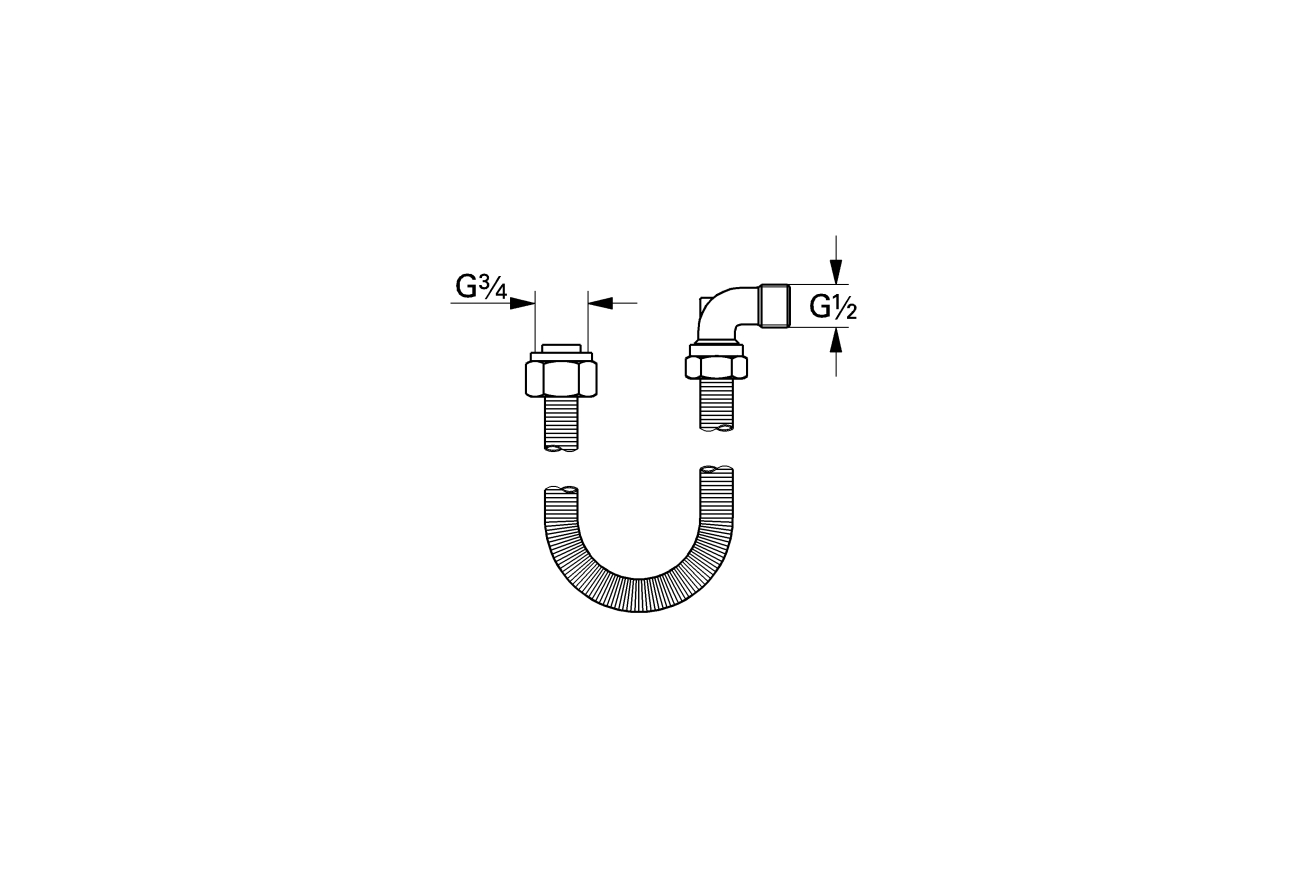 Соединительный гарнитур, DN 20, GROHE Talentofill, (28993000)