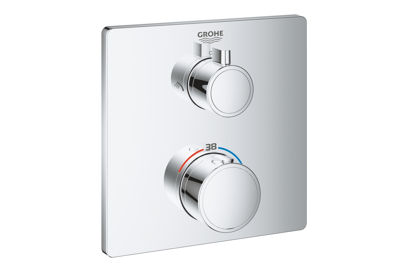 Внешняя часть термостата для душа GROHE Grohtherm на 2 потребителя, хром (24079000)