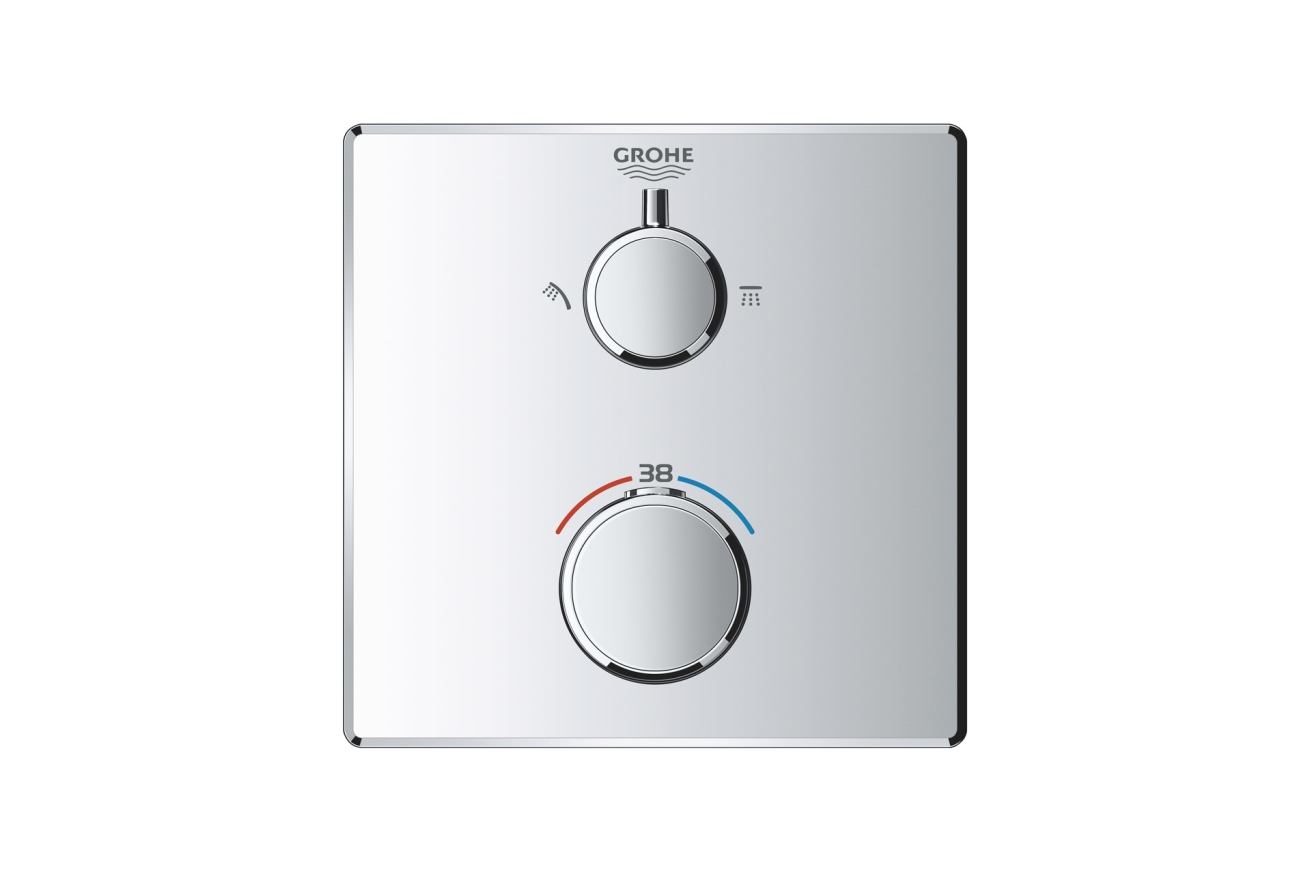 Внешняя часть термостата для душа GROHE Grohtherm на 2 потребителя, хром (24079000)