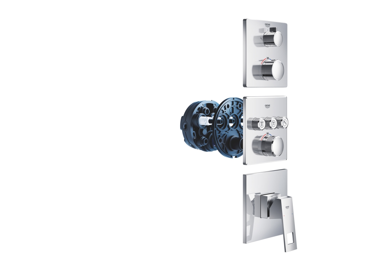 Внешняя часть термостата для душа GROHE Grohtherm на 2 потребителя, хром (24079000)