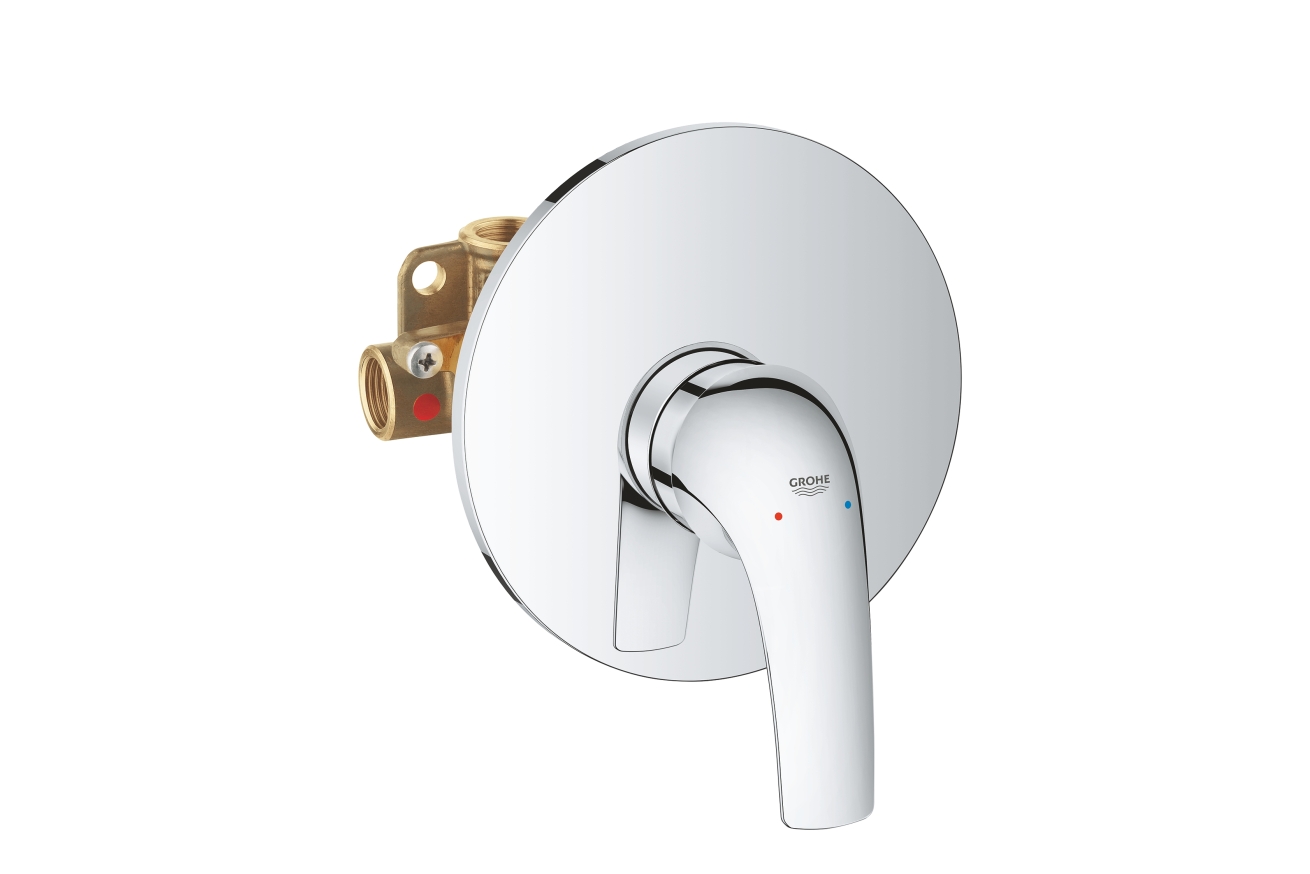 Смеситель для душа GROHE Start Curve скрытого монтажа, в комплекте с монтажной частью, хром (29114000)
