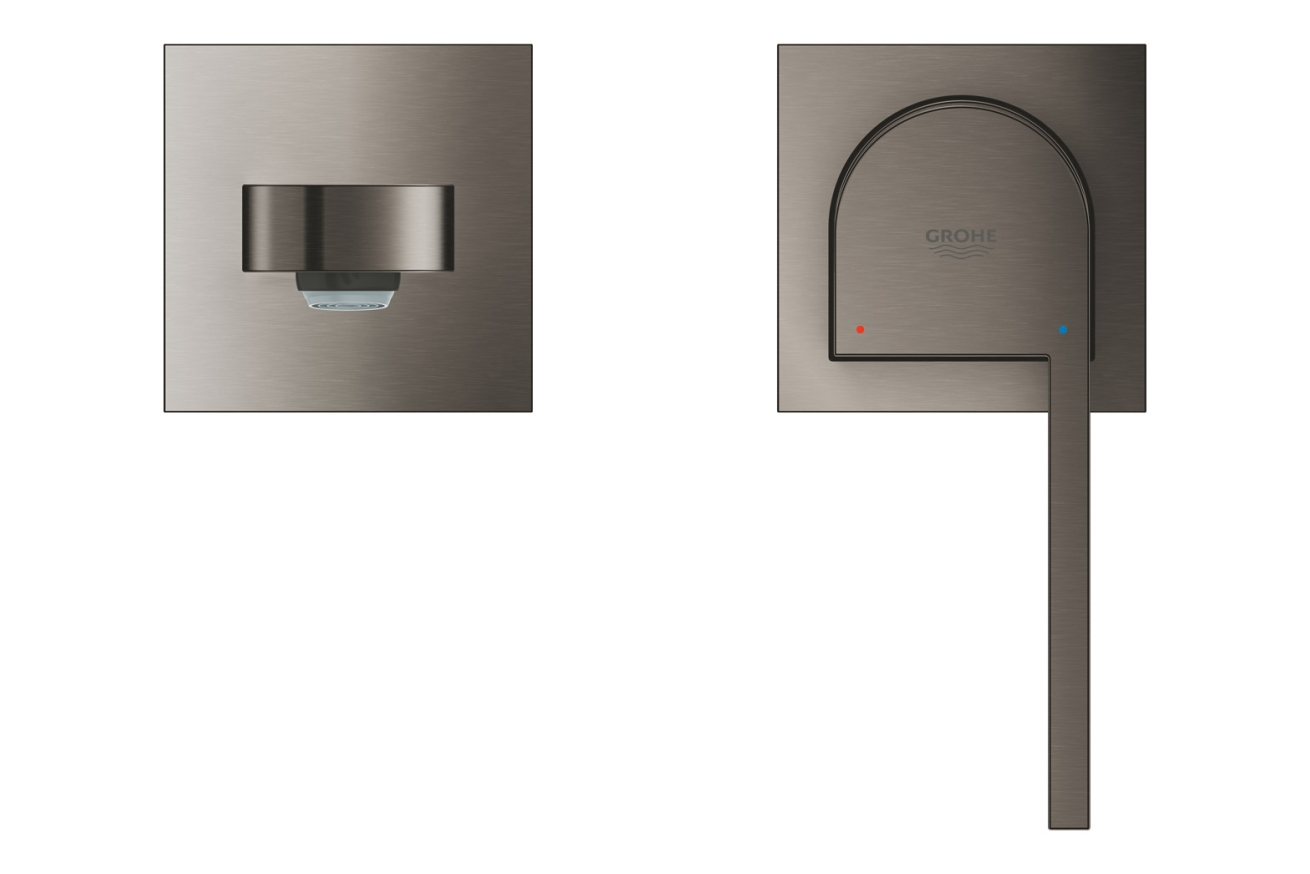 Внешняя часть смесителя для раковины GROHE Plus на 2 отверстия, M-Size, темный графит матовый (29303AL3)