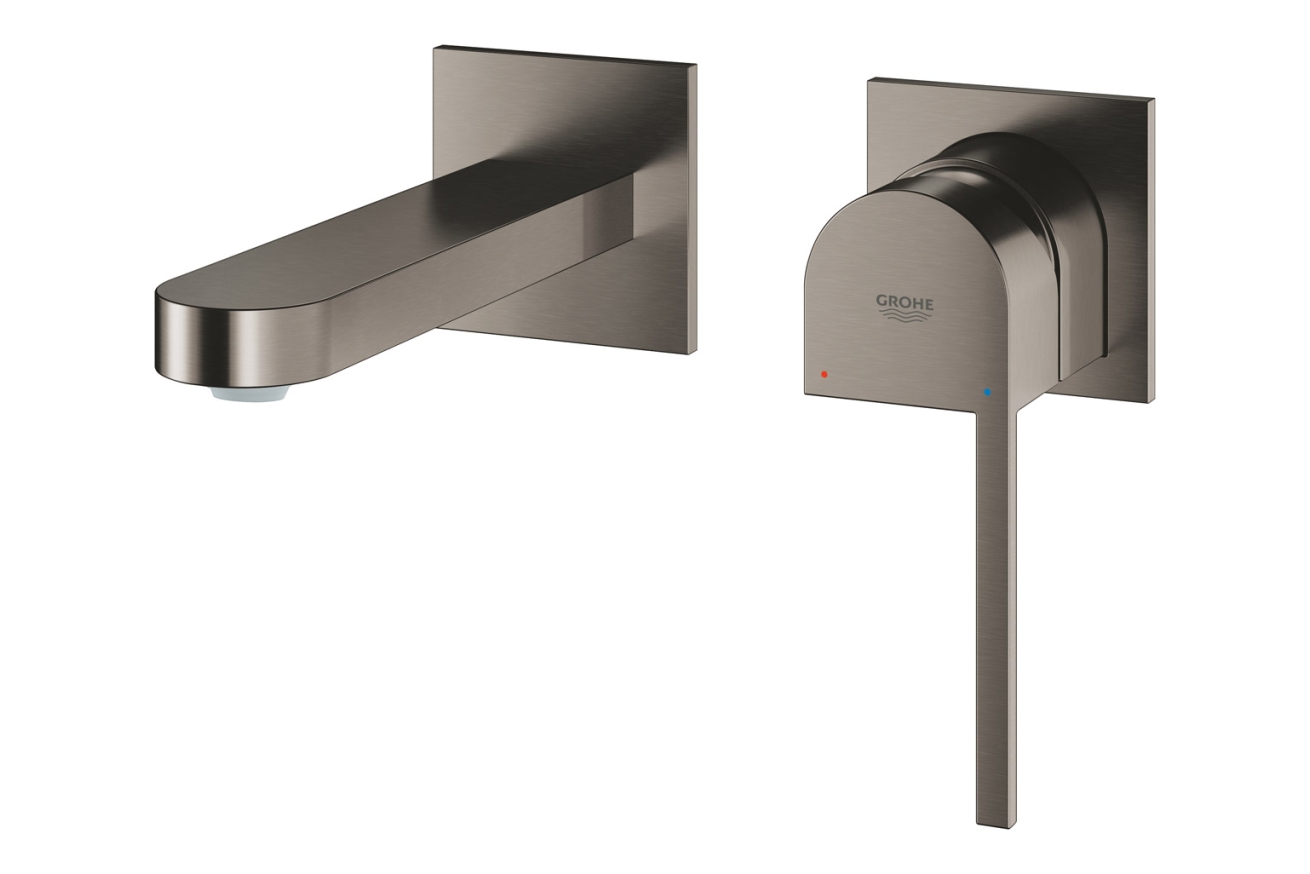 Внешняя часть смесителя для раковины GROHE Plus на 2 отверстия, M-Size, темный графит матовый (29303AL3)