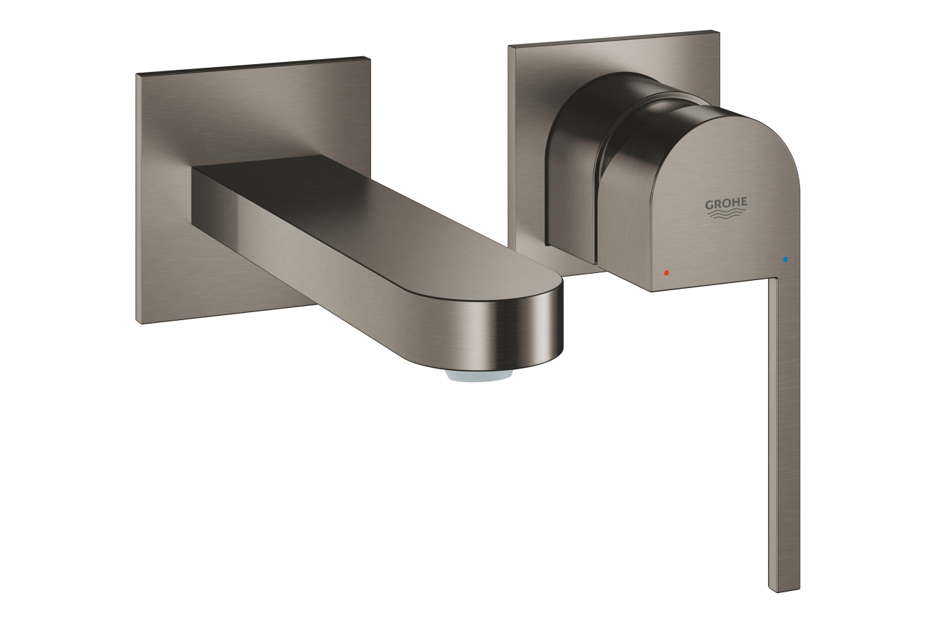 Внешняя часть смесителя для раковины GROHE Plus на 2 отверстия, M-Size, темный графит матовый (29303AL3)