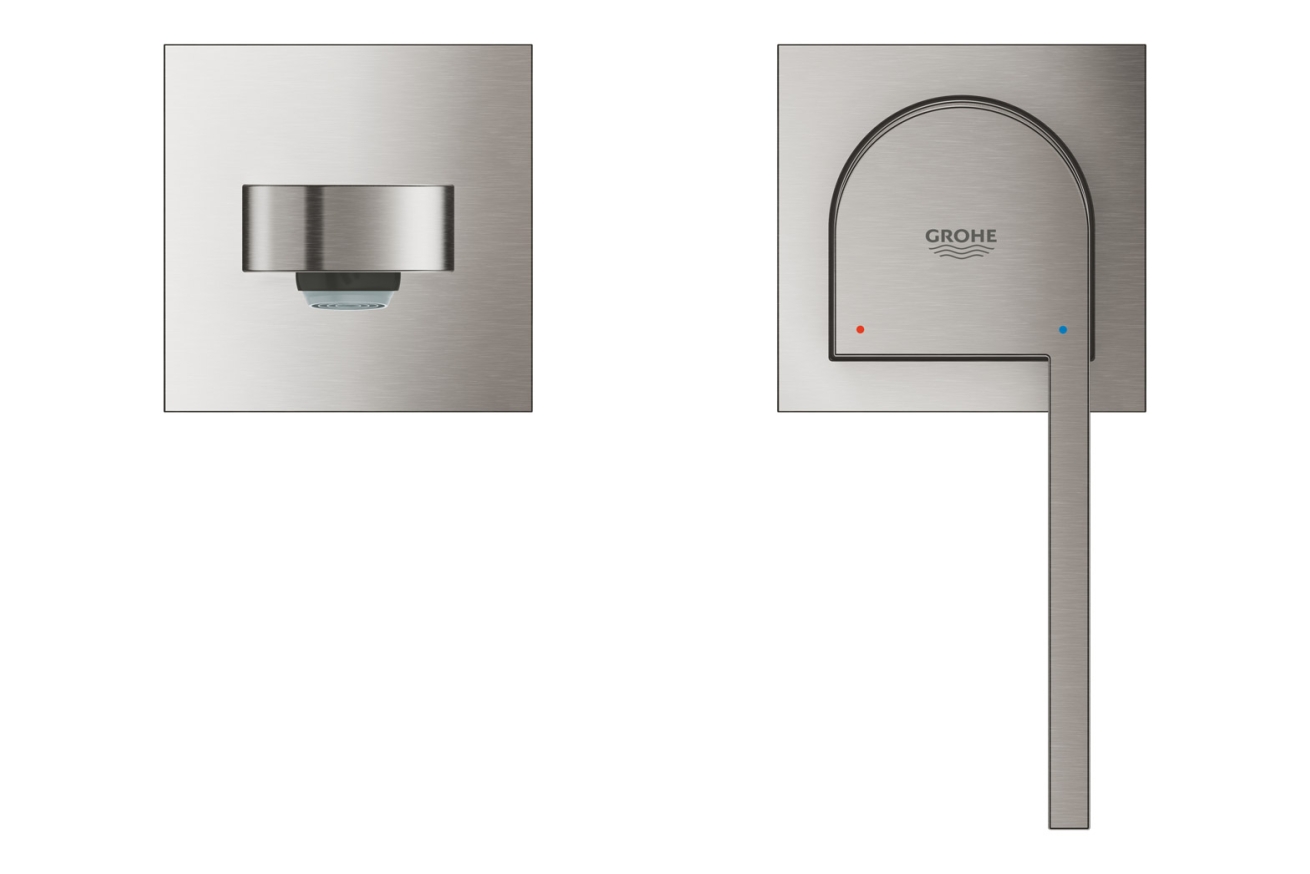 Внешняя часть смесителя для раковины GROHE Plus на 2 отверстия, M-Size, суперсталь (29303DC3)