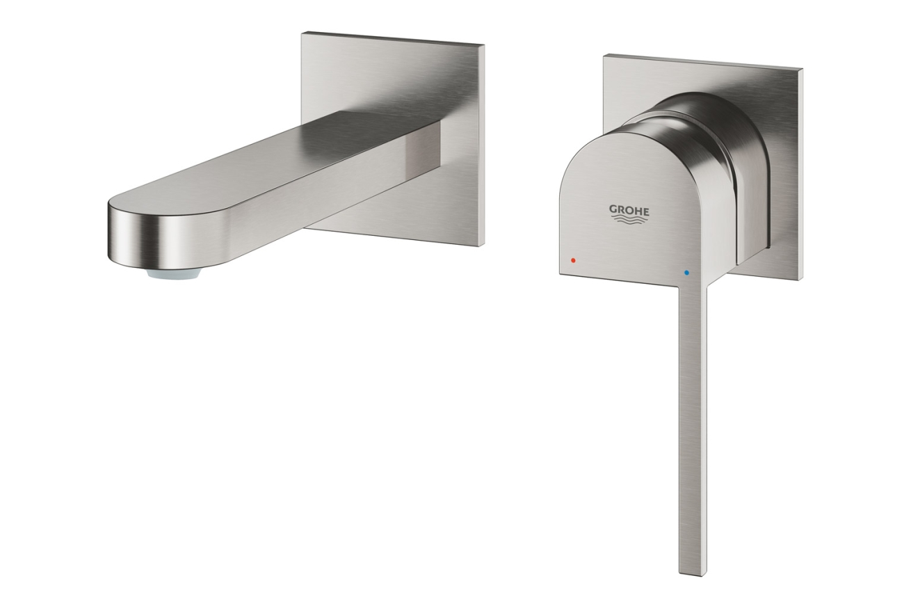 Внешняя часть смесителя для раковины GROHE Plus на 2 отверстия, M-Size, суперсталь (29303DC3)