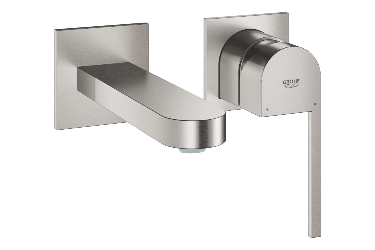 Внешняя часть смесителя для раковины GROHE Plus на 2 отверстия, M-Size, суперсталь (29303DC3)