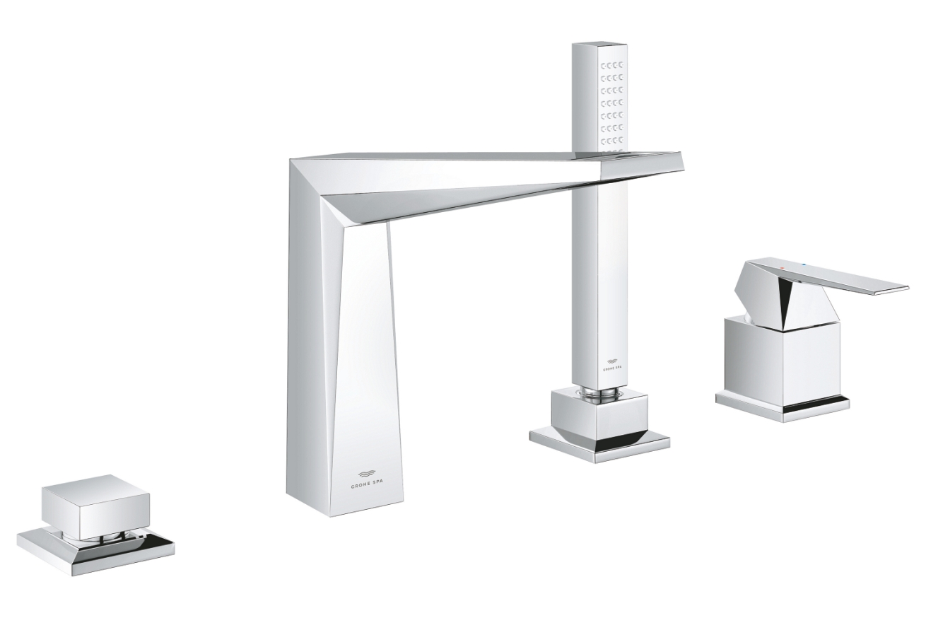 Смеситель для ванны GROHE Allure Brilliant на 4 отверстия, на край ванны, хром (29405000)