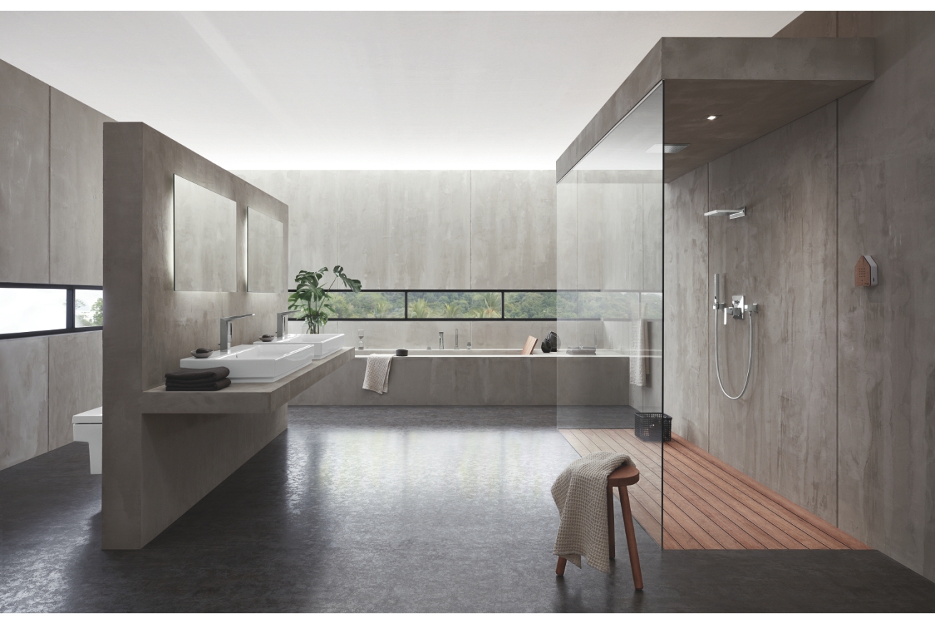 Смеситель для ванны GROHE Allure Brilliant на 4 отверстия, на край ванны, хром (29405000)