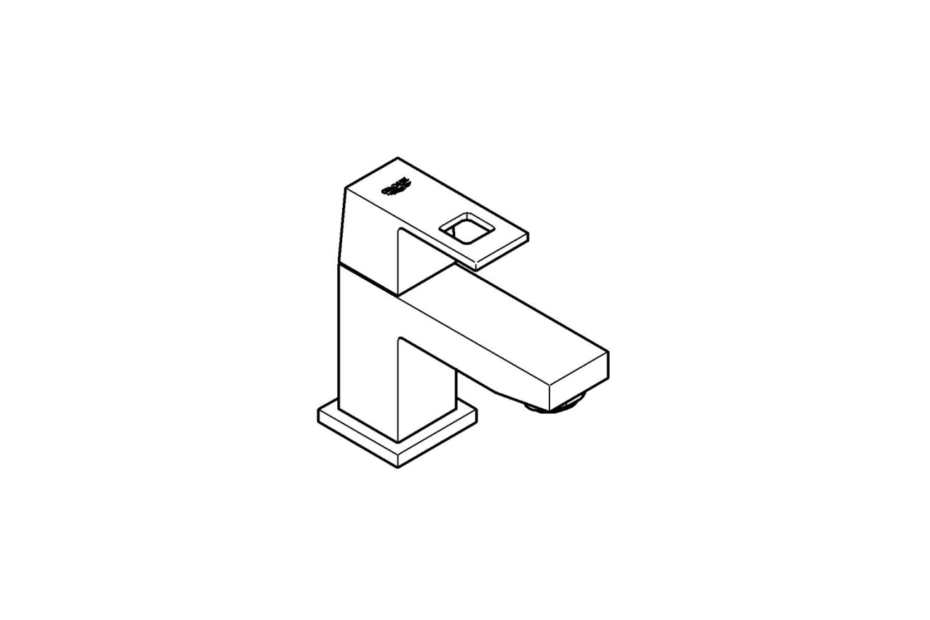 Кран для раковины GROHE Eurocube, без функции смешивания, хром (23137000)