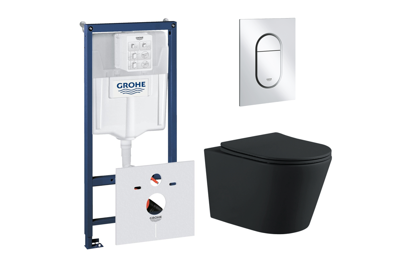 Комплект инсталляции GROHE NW0145/S с унитазом Aquatek ВЕГА и сиденьем с микролифтом (NW0204)