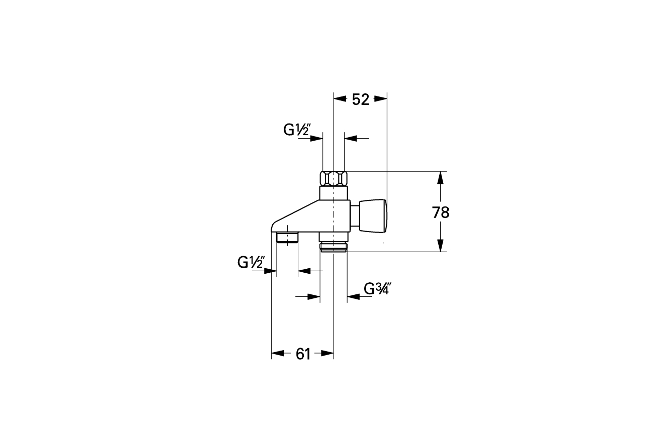 Переключатель-разветвитель GROHE, хром (29736000)