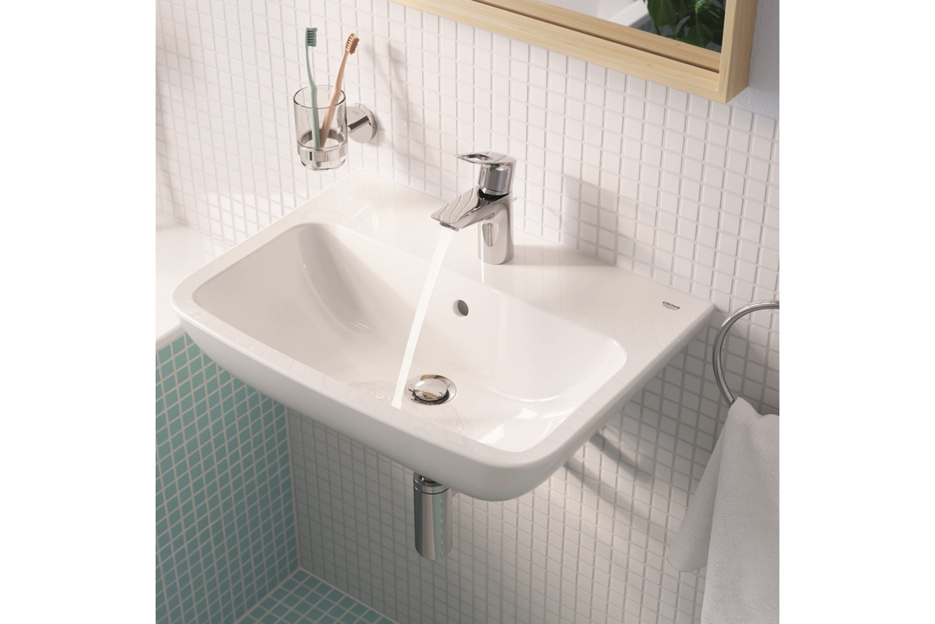 Раковина подвесная GROHE Bau Edge 55 см, альпин-белый (39807000)