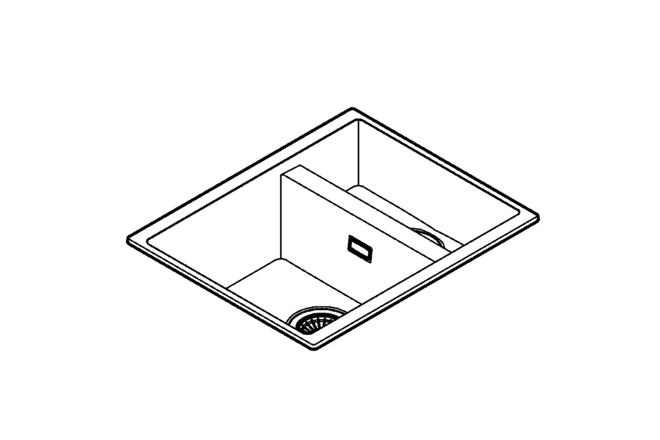 Мойка GROHE K500 с 1,5 чашей, 555 x 460 мм, черный гранит (31648AP0)