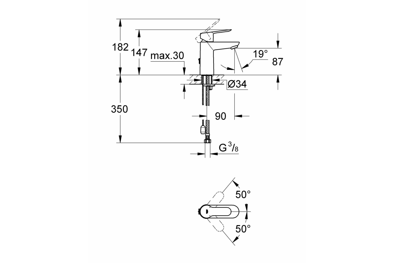 Готовый комплект для ванной комнаты GROHE BauEdge (NB0004-2)