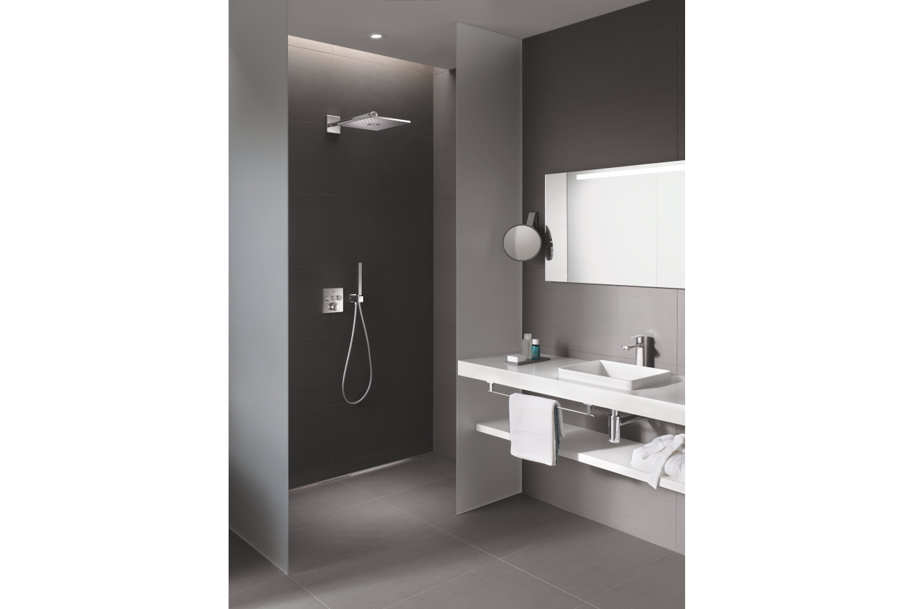 Верхний душ GROHE Rainshower SmartActive 310 Cube, 2 режима, 430 мм, хром (26479000)