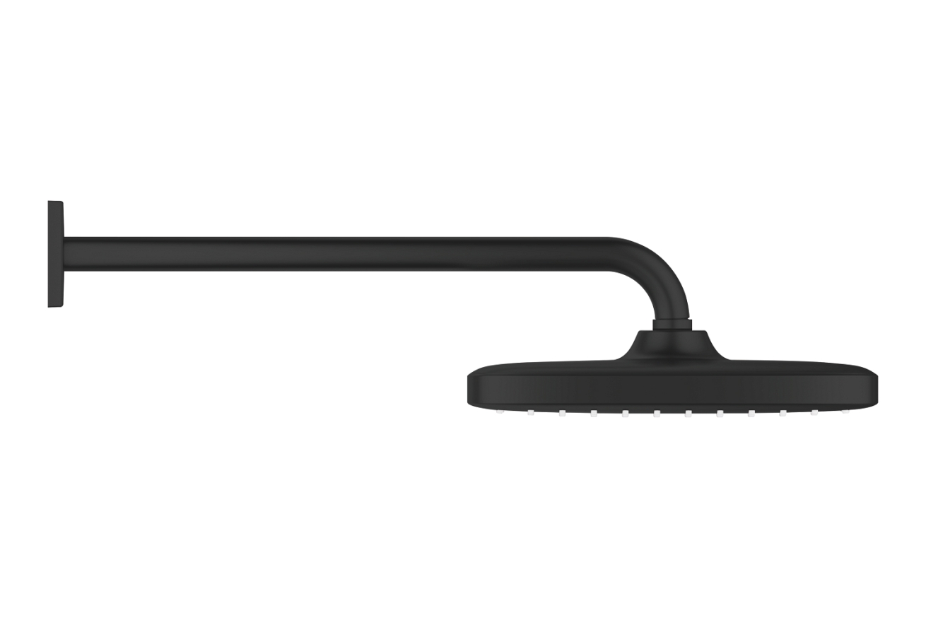 Верхний душ GROHE Tempesta Cube 250, 9,5 л/мин, 1 режим, 380 мм, черный матовый (266872430)
