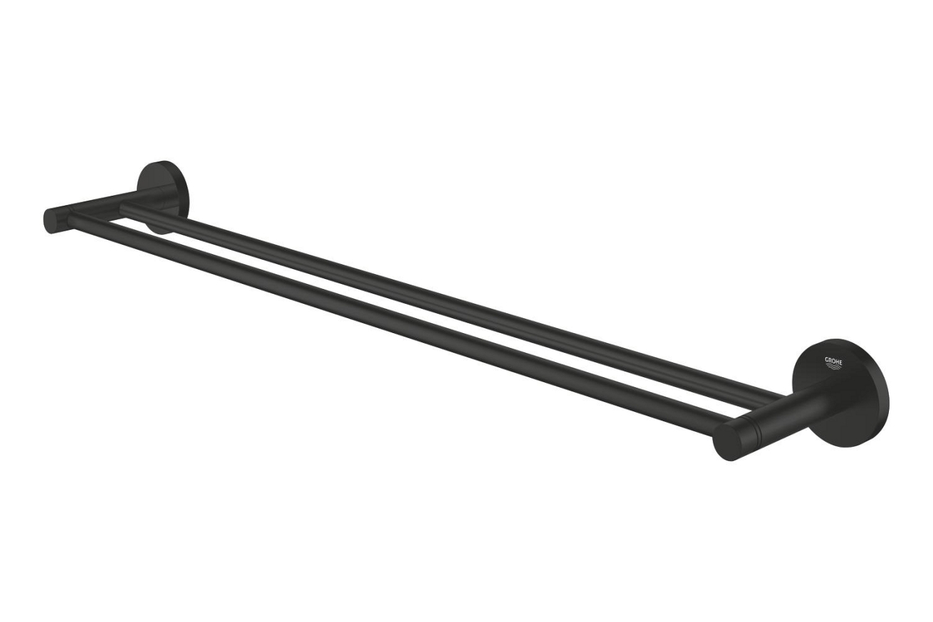 Держатель для полотенец GROHE Essentials двойной, матовый черный (1024732430)