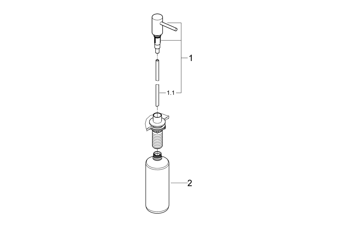 Дозатор жидкого мыла GROHE Cosmopolitan, темный графит матовый, (40535AL0)