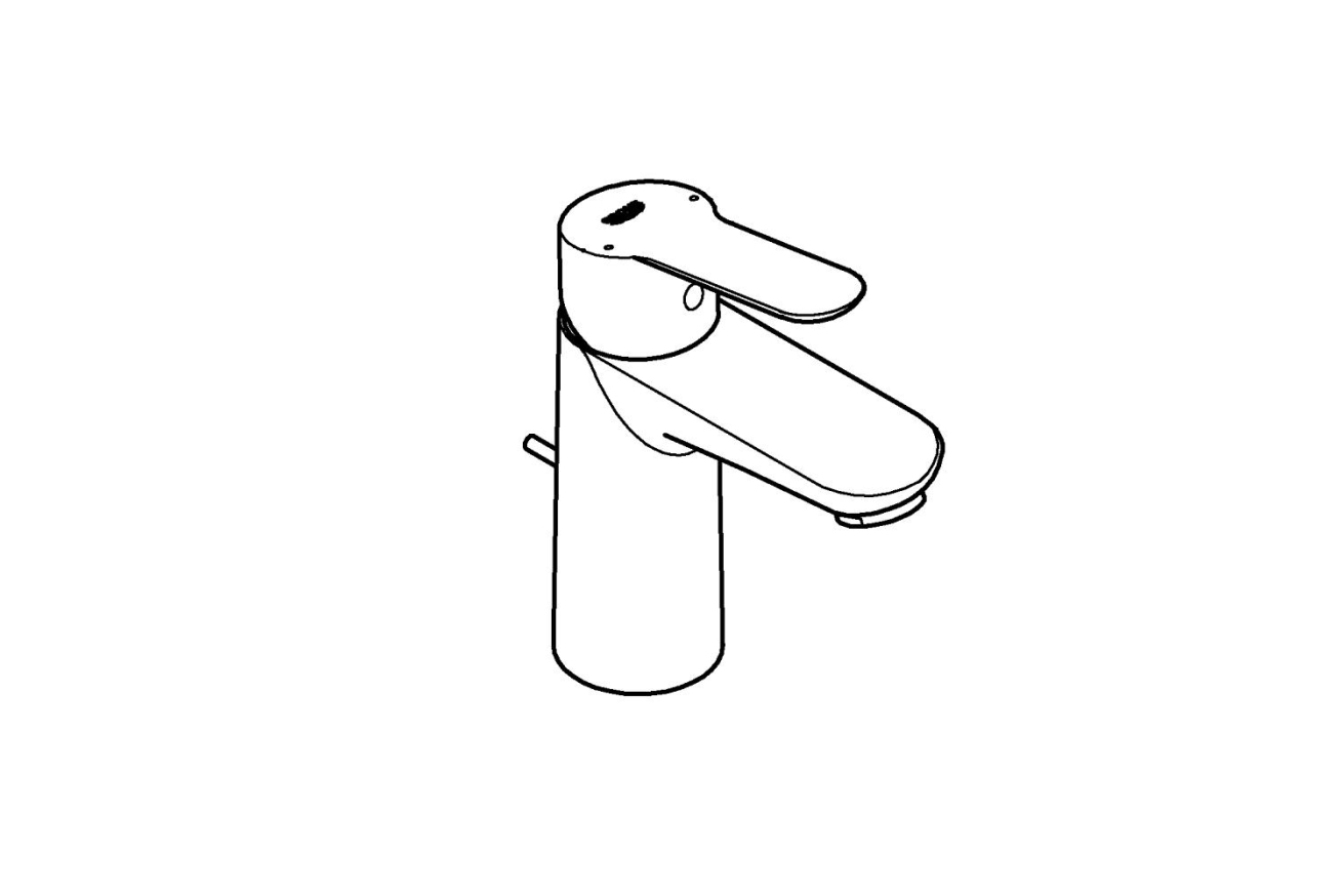 Смеситель для раковины GROHE BauEdge, хром (23328000)