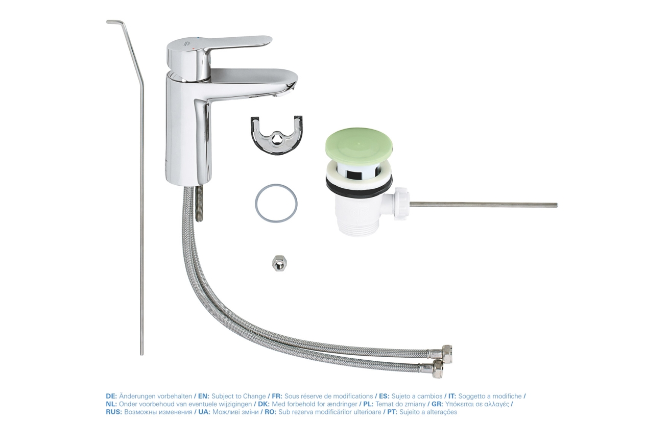Смеситель для раковины GROHE BauEdge, хром (23328000)