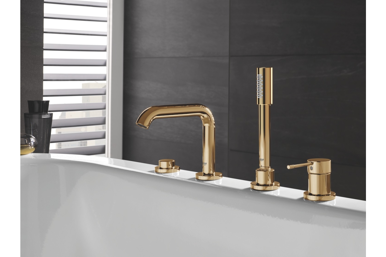 Смеситель для ванны GROHE Essence на 4 отверстия, холодный рассвет матовый (25251GN1)