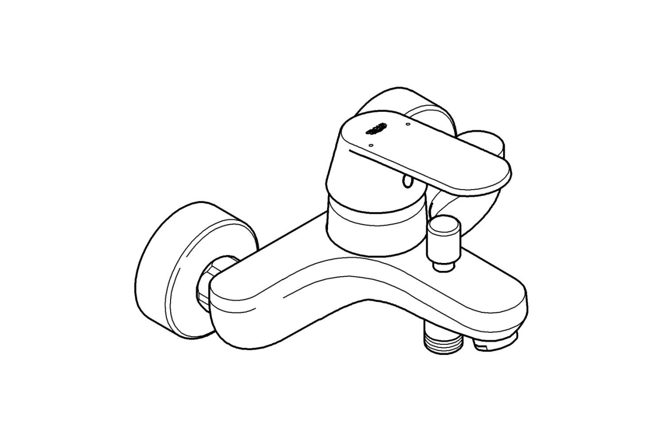 Смеситель для ванны GROHE Eurosmart Cosmopolitan, хром (32831000)