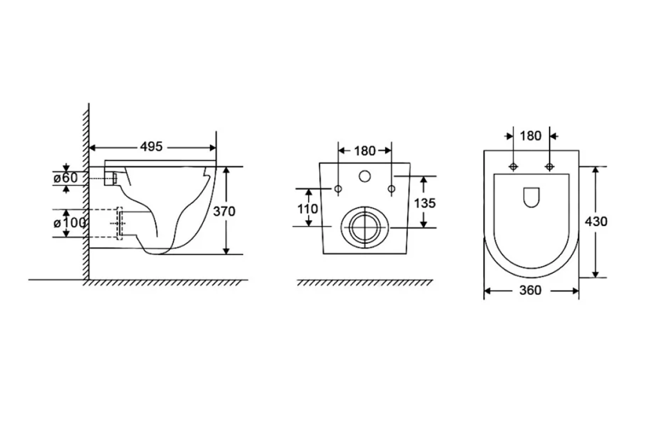 Комплект инсталляции GROHE Solido 38811KF0 с унитазом AQUAme AQM2012 и сиденьем с микролифтом, смыв Quiet (NW0303)