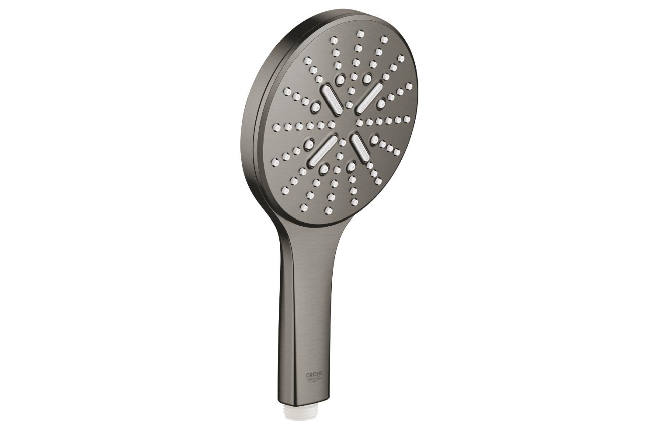 Душевая система GROHE Essence со смесителем для ванны, темный графит матовый (25287AL0)