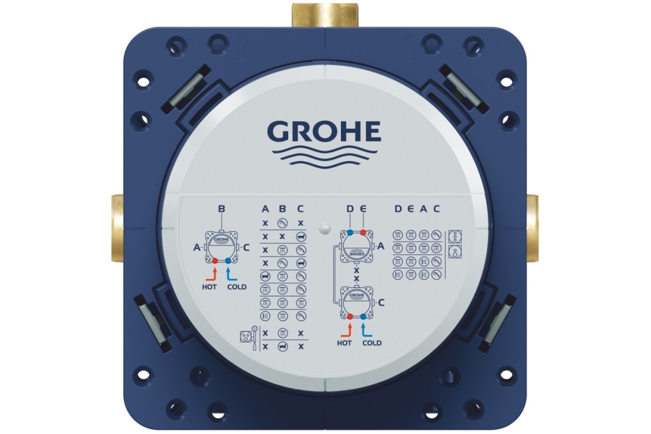 Душевая система GROHE Essence со смесителем для ванны, темный графит матовый (25287AL0)