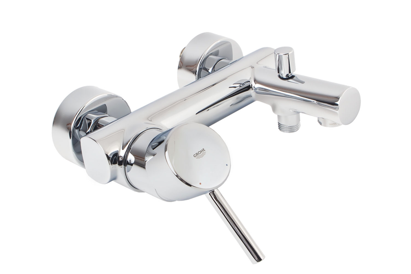 Смеситель для ванны GROHE Concetto с душевым гарнитуром, хром (32212001)