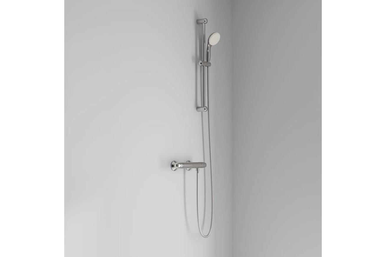 Душевой гарнитур GROHE Tempesta 100, 2 режима струи, душевая штанга 600 мм, 9,5 л/мин, хром (26162001)