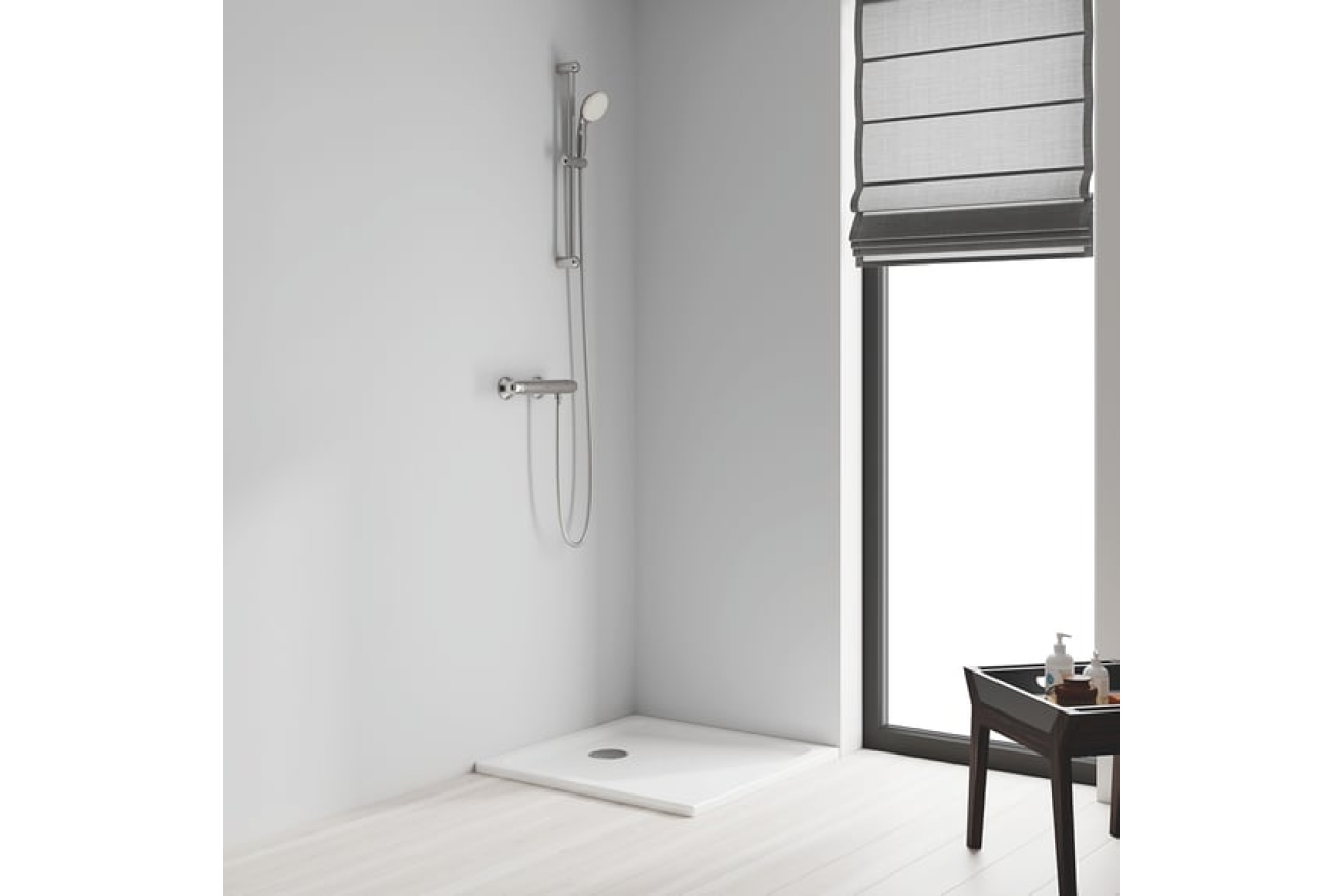 Душевой гарнитур GROHE Tempesta 100, 2 режима струи, душевая штанга 600 мм, 9,5 л/мин, хром (26162001)