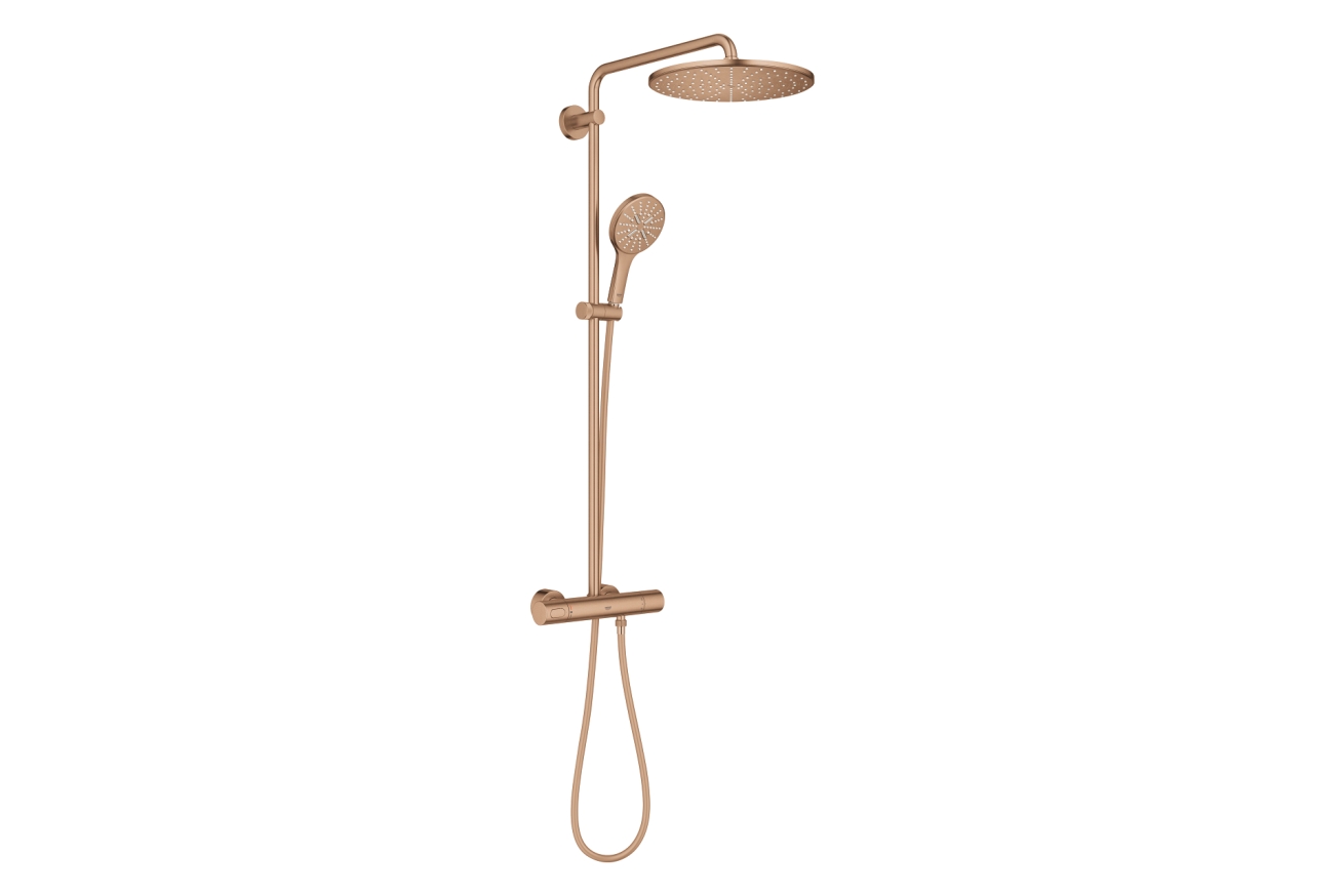 Душевая система GROHE Rainshower SmartActive 310 с термостатом для душа, теплый закат матовый (26836DL0)