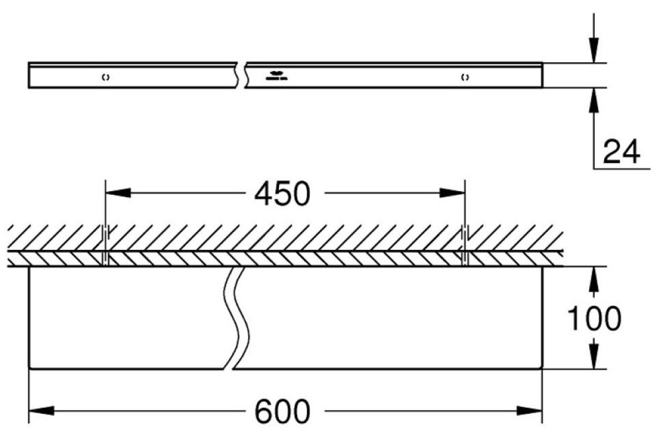 Полочка GROHE Allure, темный гранит глянец (40965A01)