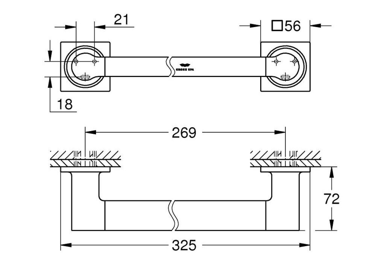 Ручка для ванны GROHE Allure (40955001)