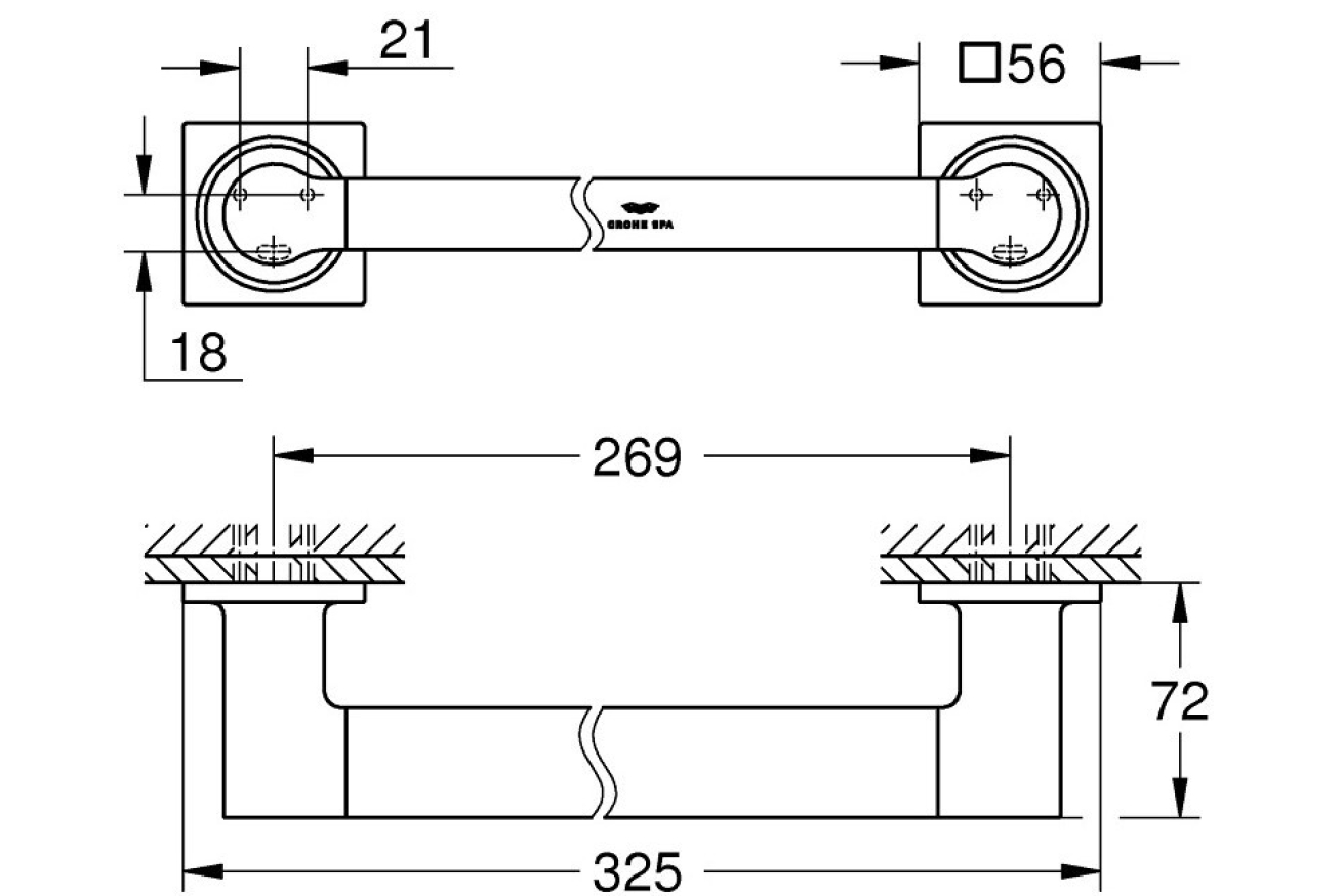 Ручка для ванны GROHE Allure, теплый закат матовый (40955DL1)